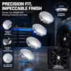 4pcs ABS Wheel Center Hub Caps Silver Tone Rim Hub Caps Durable Hub Cap Covers  Universal Fit