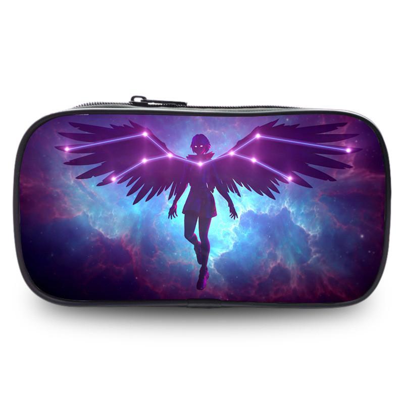 Night Fortress Pen Case Large Capacity Double Layered Design Patterns Diverse