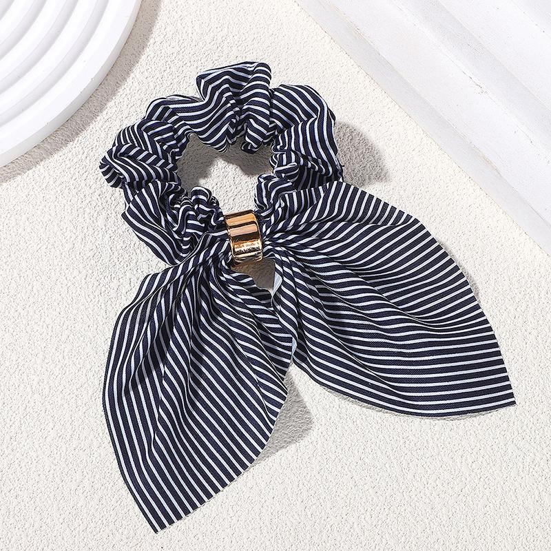 4Pcs Metal Buckle Rope Fabric Headwear Sweet Rubber Band 2026 New Retro and Fashionable Bow Tie Headband and Headband
