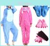 Disney Stitch Flannel Hooded Jumpsuit Pajamas Perfect For Winter And Halloween Cosplay