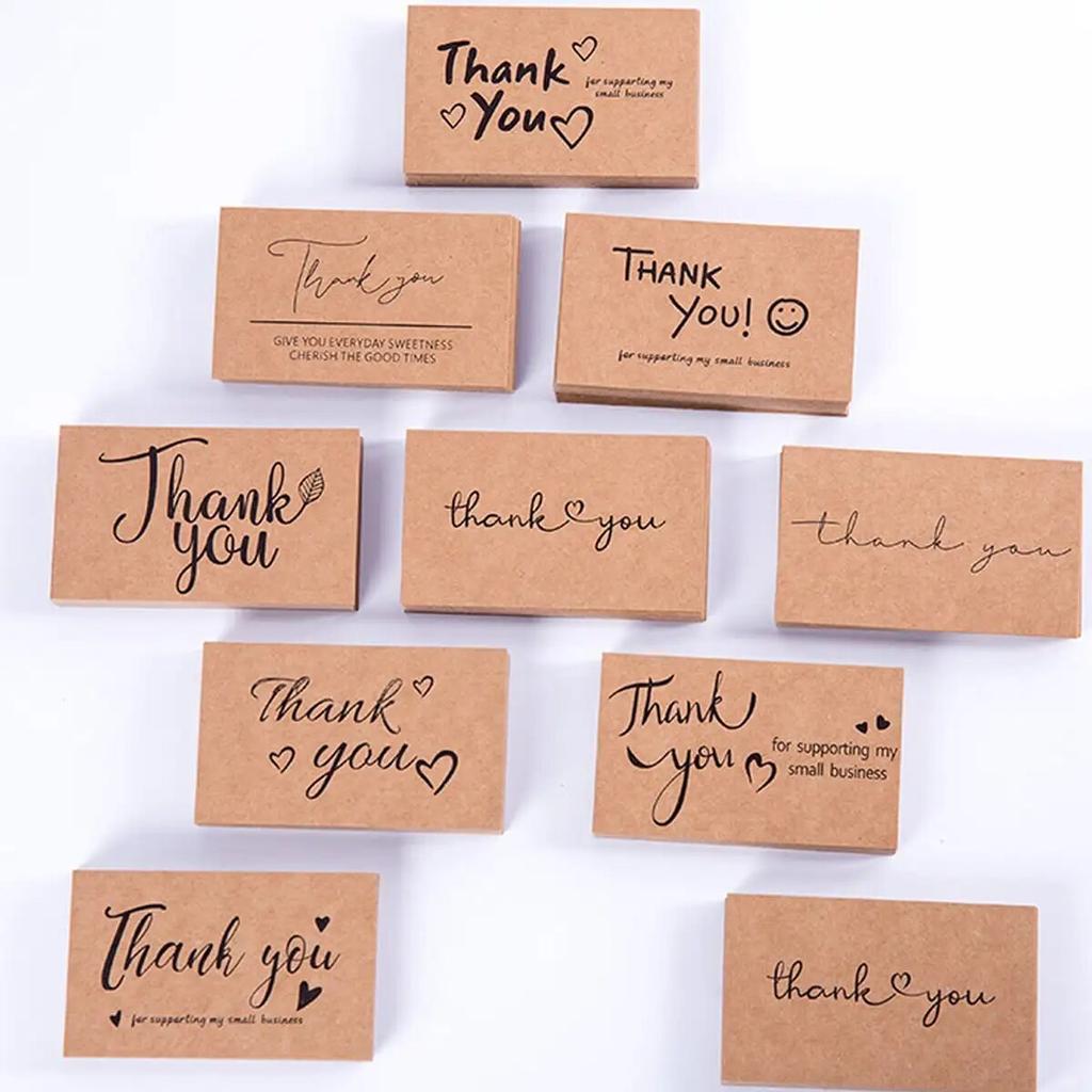 30/50 st Tackkort För Små Företag Färgrika Laserpapper Tack För Din Beställning "Mer Än Tacksam" Kort