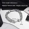 Cross Bracelet For Men Women Silver Stainless Steel Chunky Thick Black White Zirconia Layered Bracelet Faith Easter Jewelry