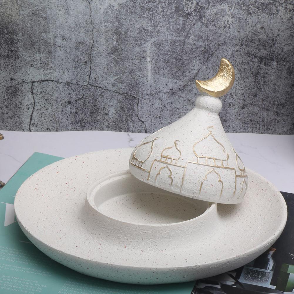 Resin Mosque Statue Tower Ornaments Tower Sculpture Decorative Ramadan home decor for Living Room Bedroom castle ornament