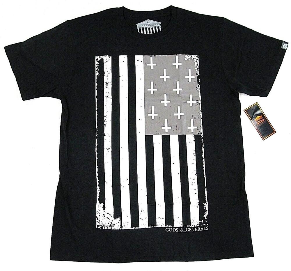 GODS & GENERALS AMERICANA T-shirt Urban Streetwear Tee Adult Men Black NWT Unisex T-Shirt XXXL