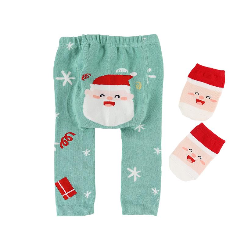 Unisex Baby Leggings Warmer Cotton PP Pants Trousers + Socks