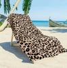 Leopard Print Beach Towel Multi-Use for Yoga Swimming Sports Beach Activities Outdoor Camping And Diving