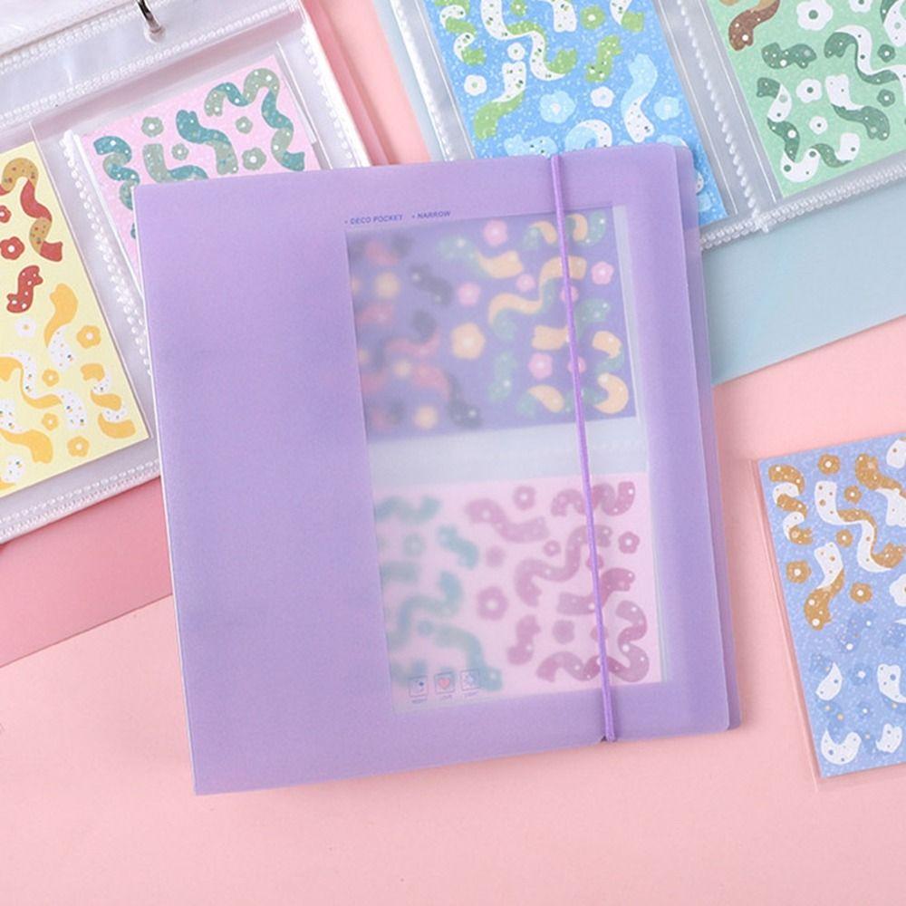 Candy Color Photo Storage Book 2 Ring Photocard Binder Sleeves 3 Inch Photo Album  Postcard