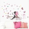 The New Butterfly Beautiful Faery Bedroom Waterproof Sitting Room Background Wall Stickers Can Be Removed