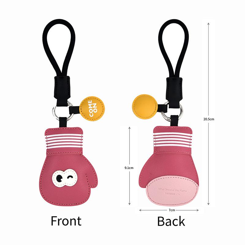 

Creative sports keychain simple cartoon table tennis badminton boxing sports events pu pendant small gift