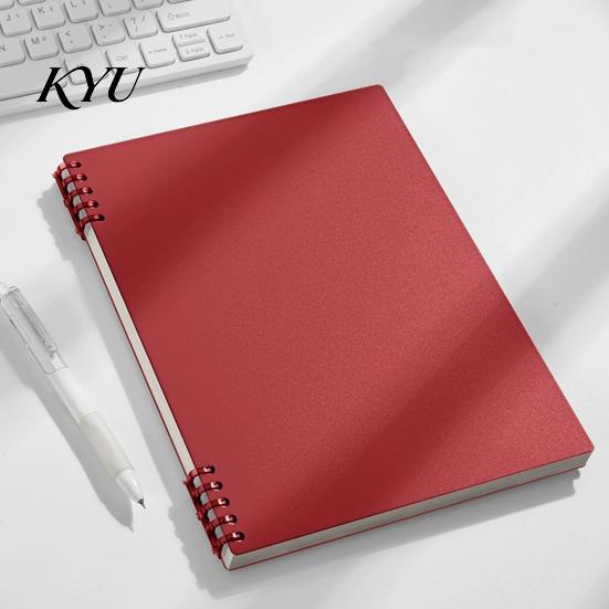 Agenda Notebook A5 Spiral Notebook, Lined /Horizontal Grid/Blank Inner Page, Flat Lay Journal for Notes Morandi Solid Color Cover Sketchbook