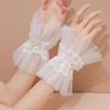 Wrist Pleated Organ Oversleeve Tulle Fingerless Lace Sleeve Emptiness Fakes Cuffs Clothing Accessories