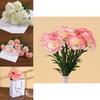 Carnation Silk Flower Bouquet For Wedding Decor Home Staging Photography Prop Gift