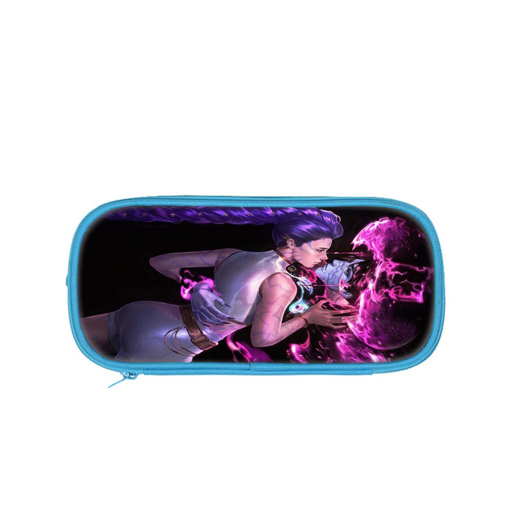 Student Blue Double-layer Pencil Case Kpop/ Witch Hunting Girl Group Student Storage Stationery Bag Pencil Bag