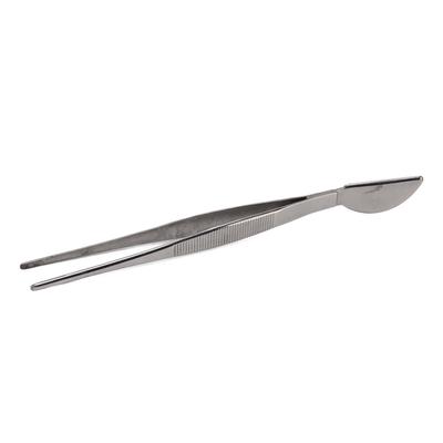 Pinça de Aço Inoxidável para Bonsai Pinça Longa com Espátula em Forma de Lua Crescente para Afofar Terra em Vasos Raspar Grama