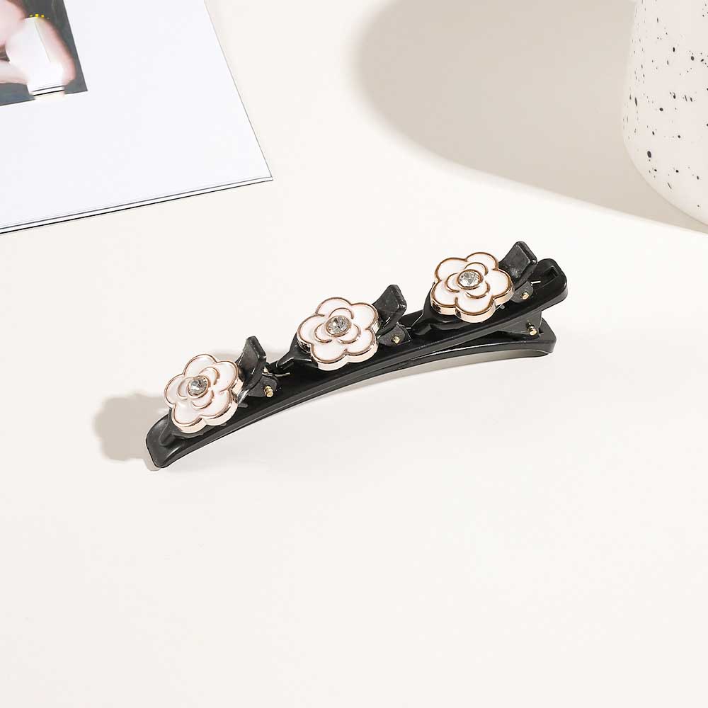 Neue funkelnde Kristallstein geflochtene Haarspangen Satin Stoff Haarbänder Strass Haarspangen Geflochtene Haarspange mit Strasssteinen