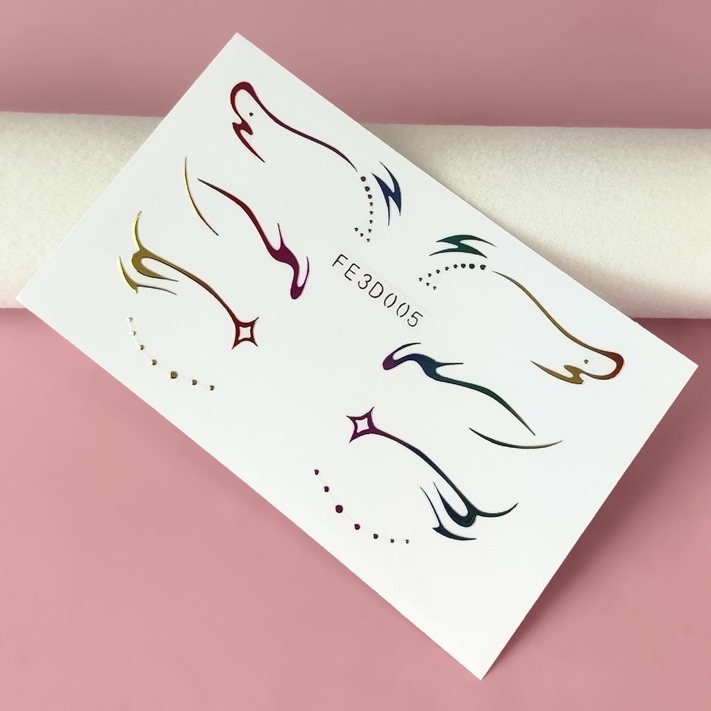 Laser Eyeliner Sticker 3D Three-dimensional Relief Butterfly Eye Makeup Sticker Stage Performance Tattoo Sticker