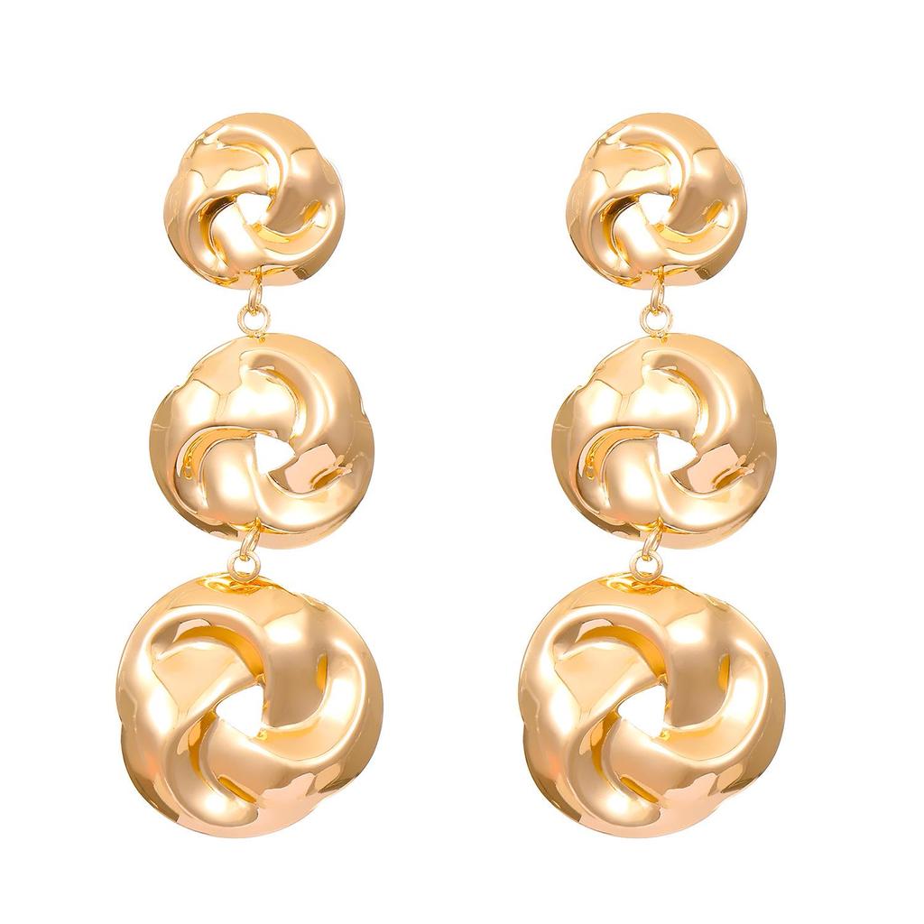 European & American Style Knot Jewelry Set: Women's Creative Necklace, Earrings, & Ring