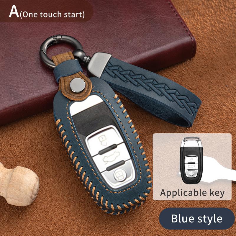 

New Car Remote Smart Key Cover Case Shell for A1 A3 A4 A5 A6 A7 A8 Quattro Q3 Q5 Q7 2009-2015 Accessories синий