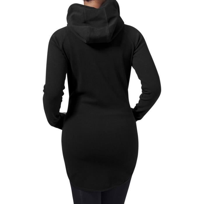 Hoody - Urban Classics - ATHLETIC INTERLOCK - Noir - Femme - Manches longues