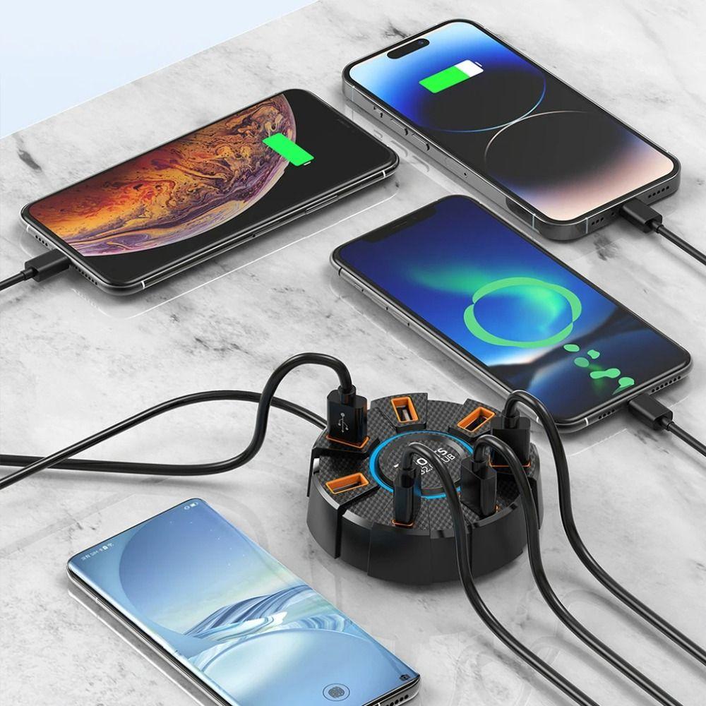 USB Splitter USB 2.0 Hub RGB Backlight Multi Splitter Adapter  Mouse Keyobard Printer