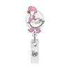 Retractable Id Badge Reel Convenient Christmas Badge Holder Glitter Acrylic Badge Clip Personalized For Doctors Teachers Schools
