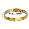 Fashion classic shiny decorative bamboo design bracelet gold-plated light luxury open bracelet