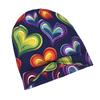 Rainbow Hearts Adult Knit Beanie with Easy Modern Style, Effortlessly Fits Seasonal Wardrobes And Pairs Well with Jackets Or Casual Looks