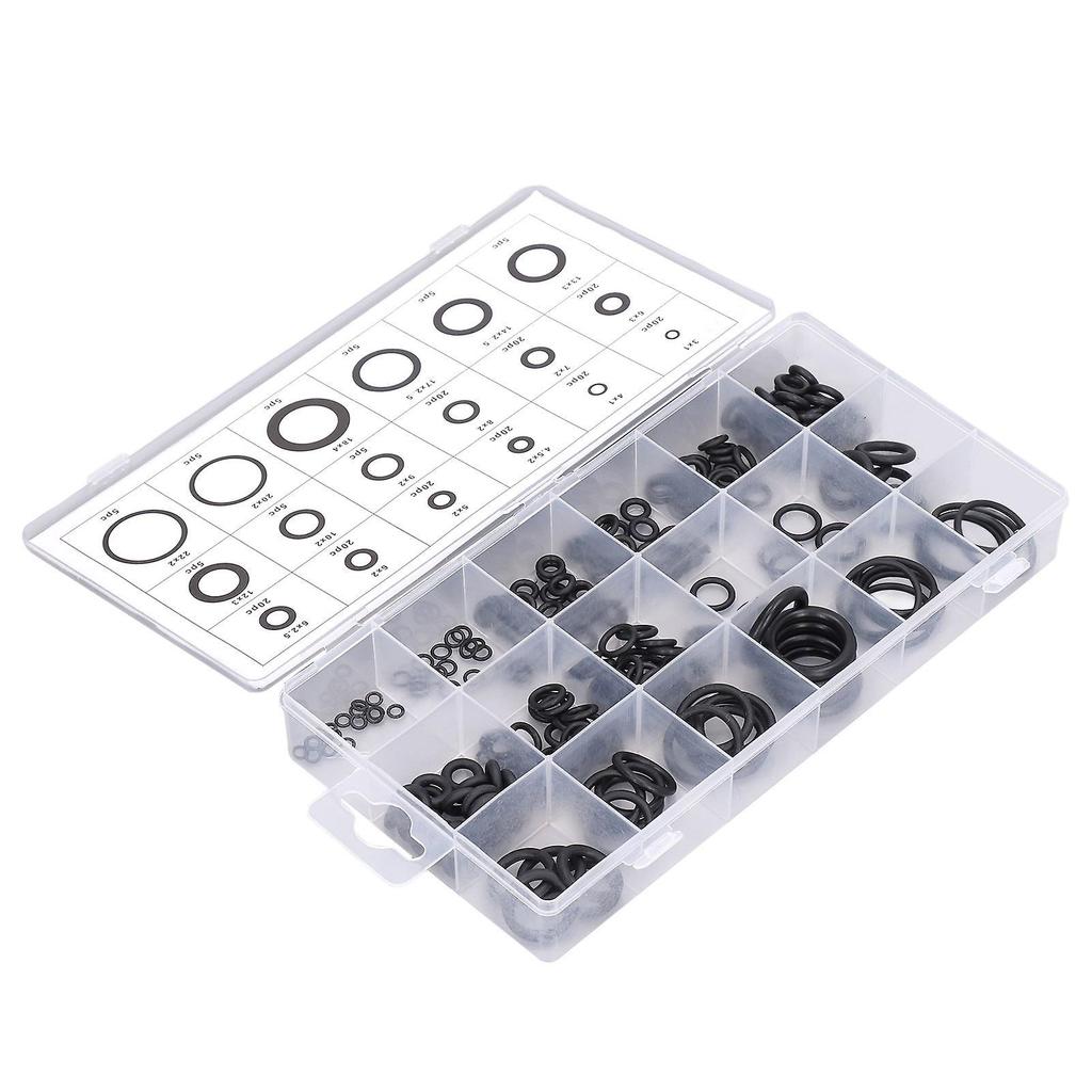 225PCS O Ring Assortment Rubber Sealing Gaskets Multifunctional Wear Resistant Washer Kit