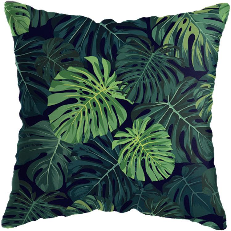 Soft Pillow Cushion Covers 45x45 Cm Decorative Pillows Throw Green Patterns Pillowcase for Sofa Home