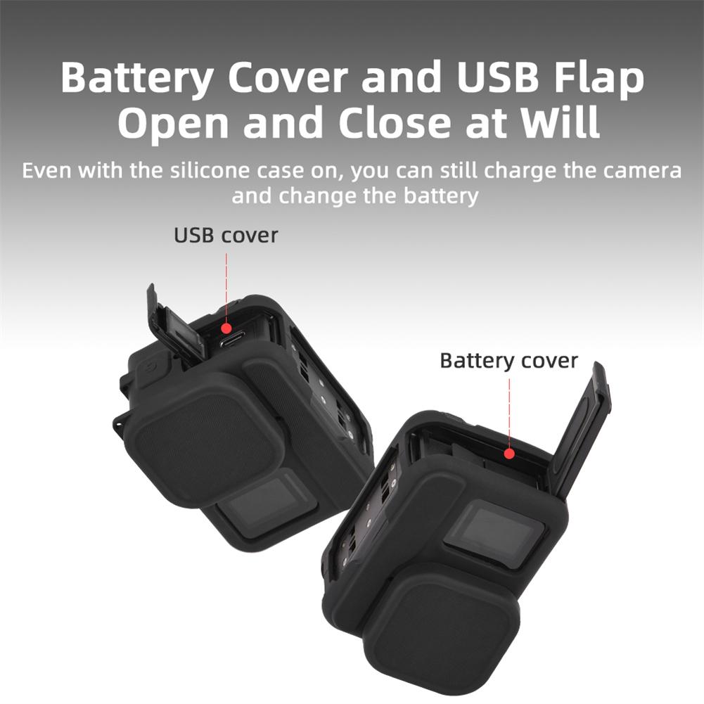 Camera Protective Case Anti-Collision Silicone Case Camera Shell Cover Accessories Anti-slip Sports Camera Protective Cover