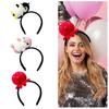 Lovely Marine Theme Plush Headband Cartoon Hairhoop Female Face Washing Hairband Birthday Headpiece Party Accessories