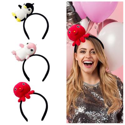 Marine Hairband Face Washing Headband Birthday Party Headwear Plush Animal Hairhoop Music Festival Gathering Headpiece