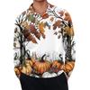 Men's Casual Retro Small V-neck Long-sleeved Top