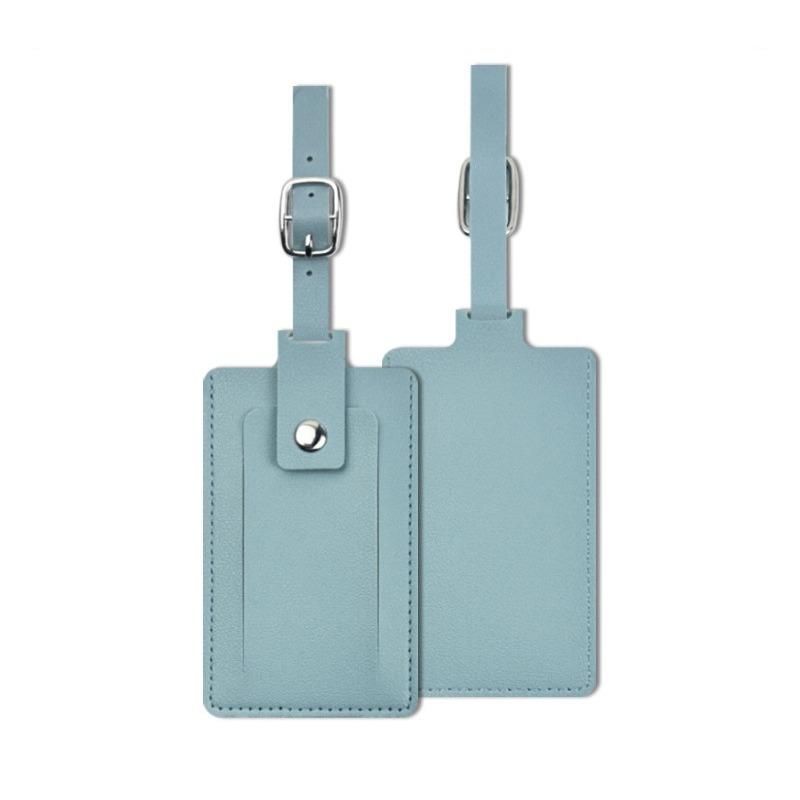 Multicolor Pu Leather Boarding Pass To Protect Privacy  Four-in-one Buckle Flip Leather Luggage Tag