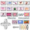 New Fashion Cactus Heart Eye Cherry Cup Fish Shell Italian Charm Links Fit 9MM Stainless Steel Bracelet Girls' DIY Making Gifts