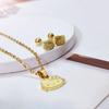 Korean Cute KT Cat Two-Piece Titanium Steel Clavicle Chain