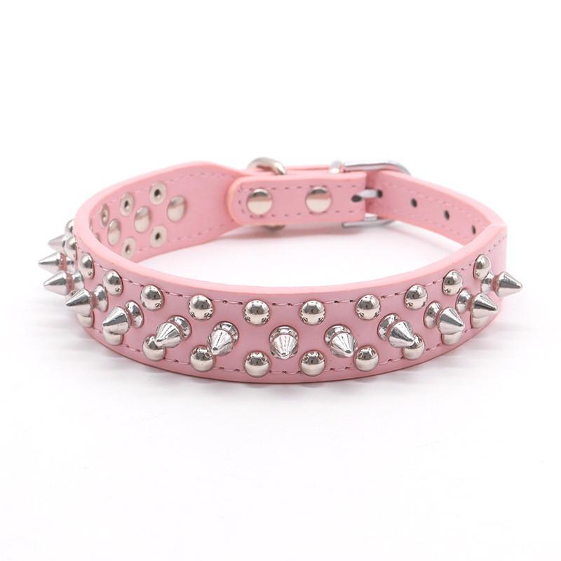 PU Dog Collar Spiked Anti-bite Anti-escape Tactical Pet Necklace Small Medium Large Dogs