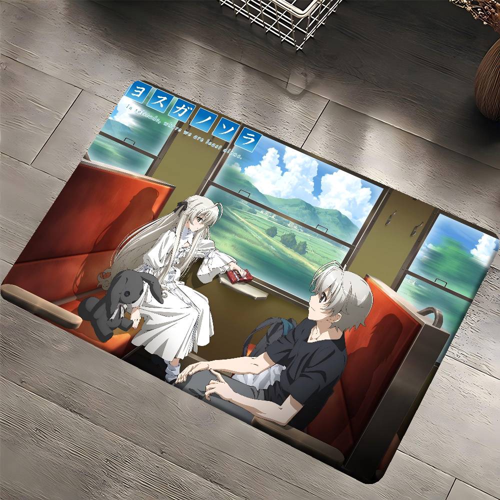 

Yosuga No Sora Anime Room Mats Anti Slip Modern Living Room Balcony Printed Welcome Rug Soft Comfortable 40x60 cm