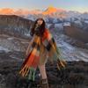 2025 Plaid Rainbow Scarf: Warm Korean-Style Winter Shawl for Women