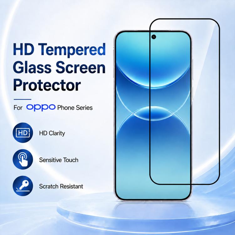 2Pcs Silk-Printed HD 9H Tempered Glass Screen Protector For OPPO A7 Pro Max 5G