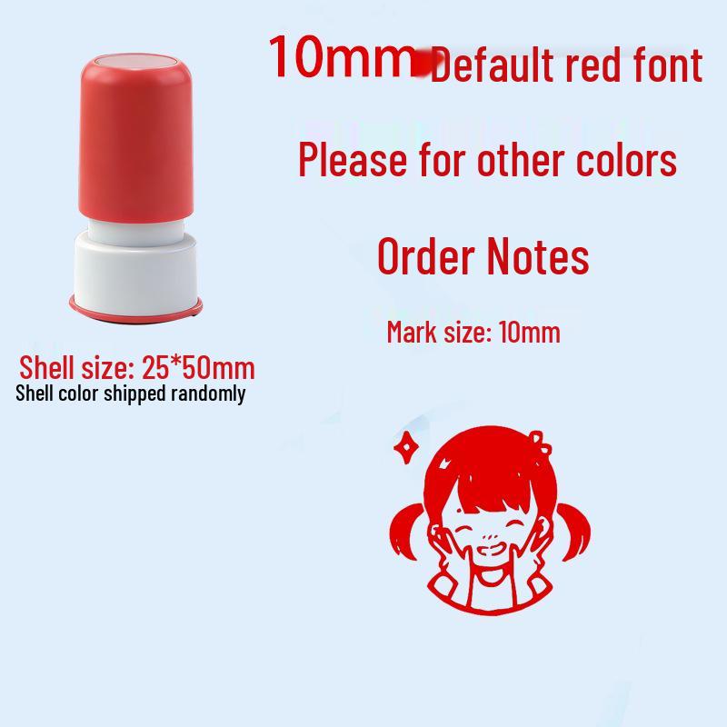 Children's Reward Stamp Set: Cartoon Teacher Small Red Flower Stamps for Kindergarten and Primary School