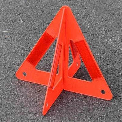 Plastic Car Emergency Breakdown Warning Red Triangle Reflective Safety Hazard Car Tripod Foldable Stop Sign Reflector