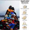 1pc Mario Gaming Legends Cozy Print Blanket Lightweight Warm Flannel Throw Blanket For Sofa, Bed, Living Room