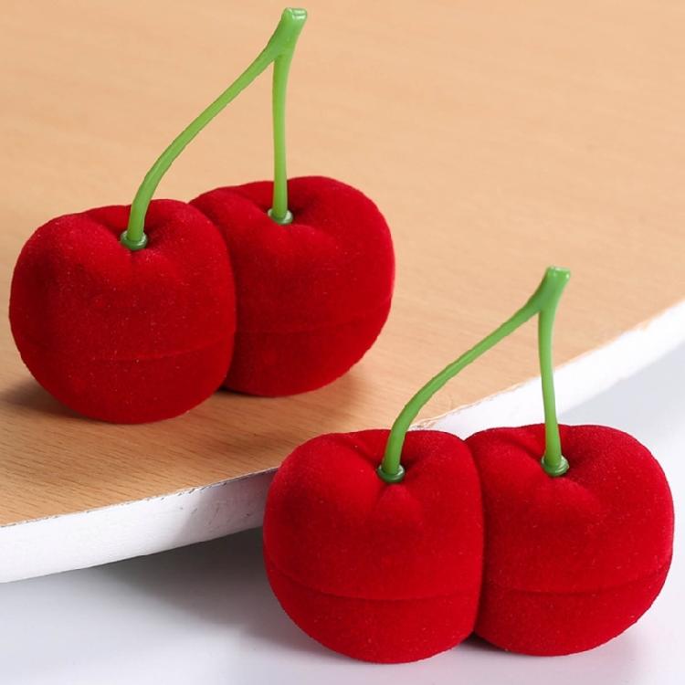 Convenient Jewelry Travel Case Versatile Stud Earrings Storage Box Cherry Decor