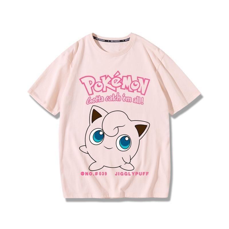 

2026 Summer Pikachu Retro Cosplay Tshirt Unisexs Oversize Casual Cotton Printed Shortsleeved Unisex Childrens Sports Shirt S