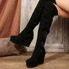 Fashion Women Wedges Thigh High Boots Women 2025 Autumn New Fashion Thick Soles High-Tube Boots Woman Over The Knee Long Botas Plus Size
