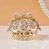 Mini Size Crown Jewelry Box Light Luxury Ring Holder Enamel Color Crown  Wedding Proposal