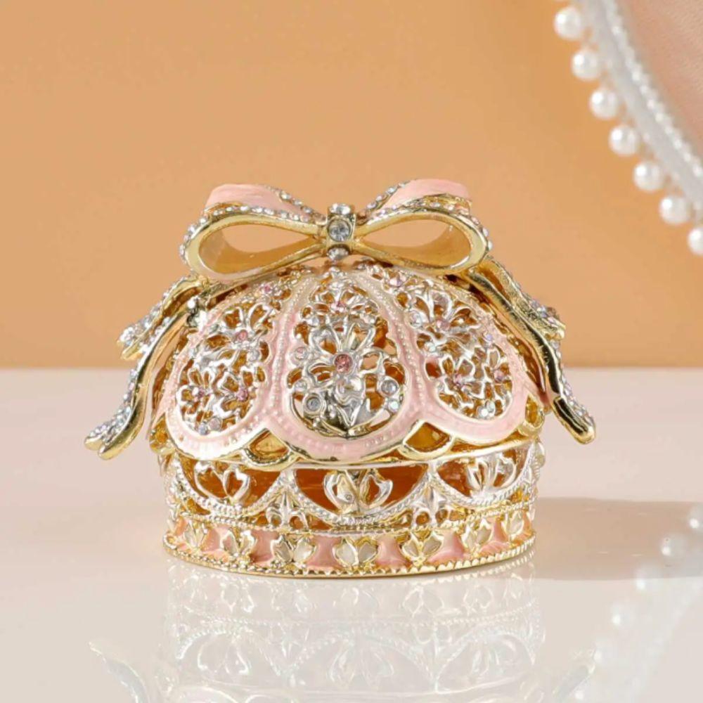 Mini Size Crown Jewelry Box Light Luxury Ring Holder Enamel Color Crown  Wedding Proposal
