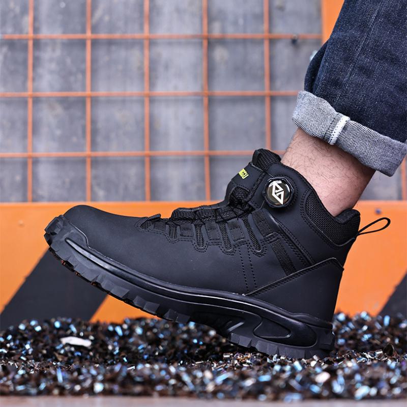 Safety Anti-collision Anti-puncture Not Tired Feet Lightweight Wear-resistant Grip Non-slip Men's Construction Site Work Labor Protection Shoes
