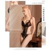 Sexy Underwear Three-point Hollow Temptation Open Gear Free Large Size Pajamas Women's European and American Perspective Lace Open Crotch